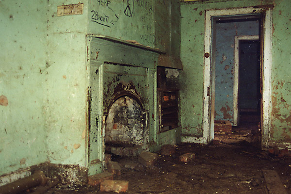 Kitchen fireplace and stove