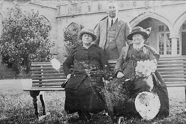 Ellen Lyons (right) with son William Patrick Lyons and his wife Johanna